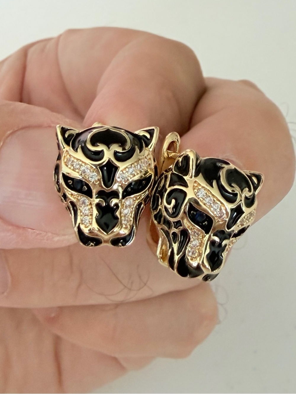 Leopard Head Stud Earrings.